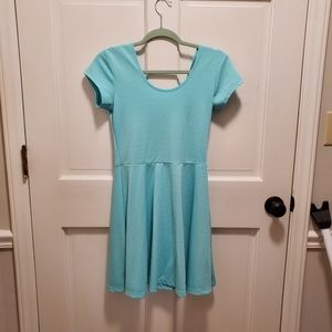 Teal blue skater dress